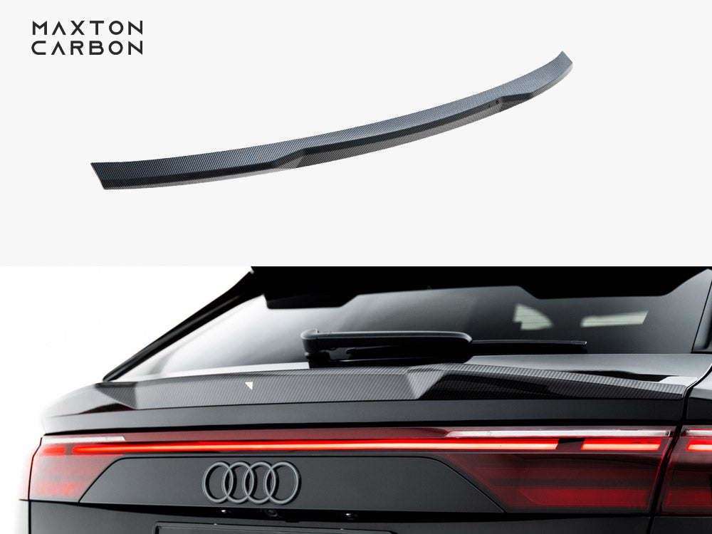 Carbon Fiber Tailgate Spoiler (Lower) compatible with Audi SQ8 / Q8 S Line Mk1 Facelift