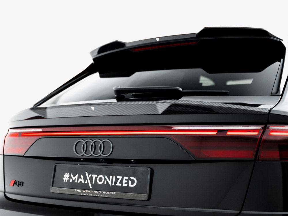 Carbon Fiber Tailgate Spoiler (Lower) compatible with Audi SQ8 / Q8 S Line Mk1 Facelift