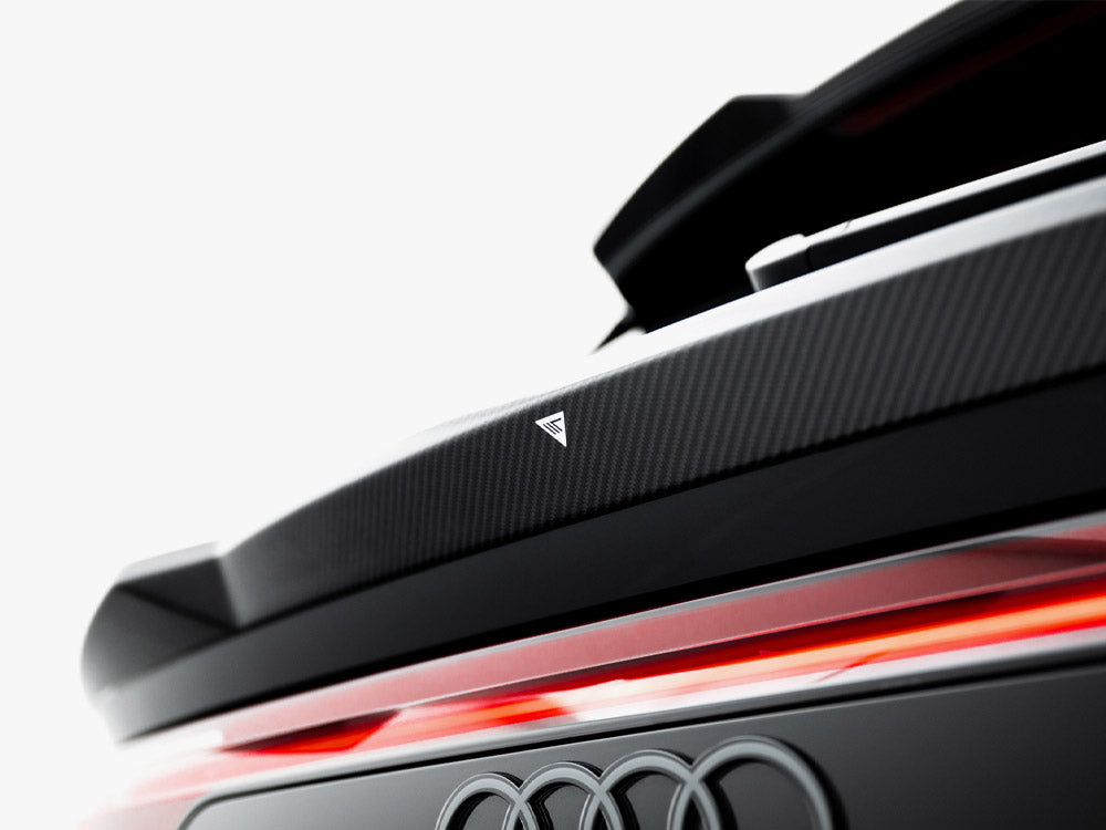 Carbon Fiber Tailgate Spoiler (Lower) compatible with Audi SQ8 / Q8 S Line Mk1 Facelift