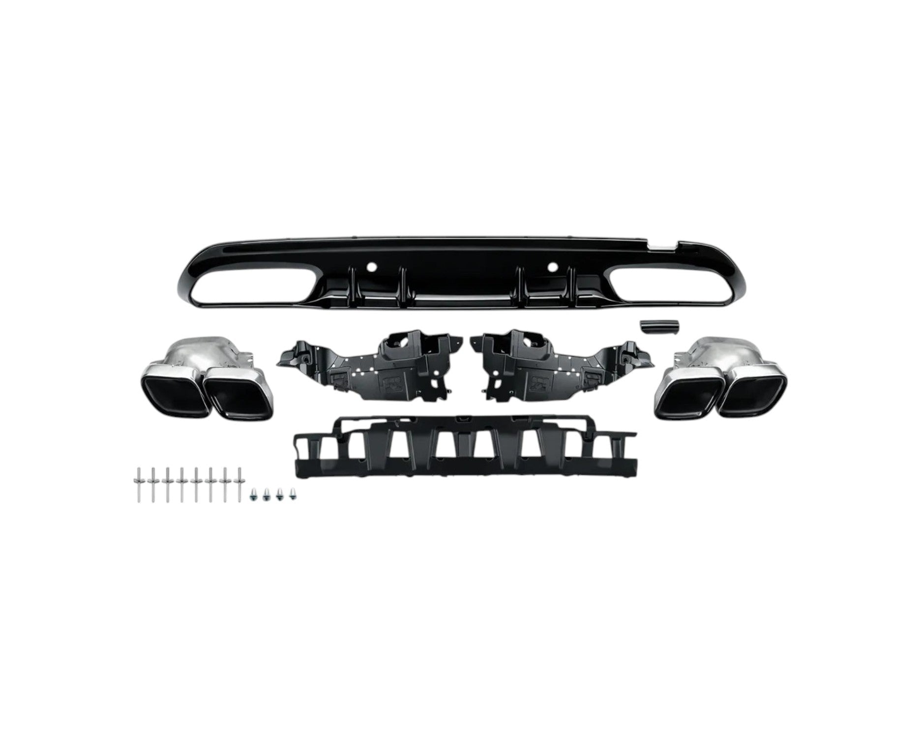C63 Style Rear Diffuser - Mercedes C-Class W205 FACELIFT (2018 - 2021)